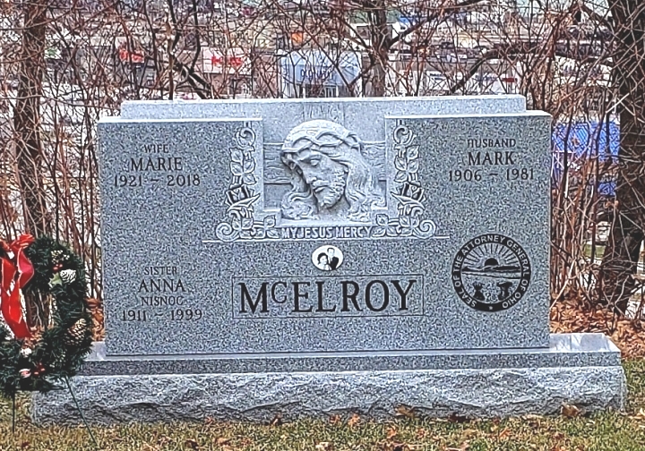 Upright Double Monument - McELROY - Kotecki Family Memorials