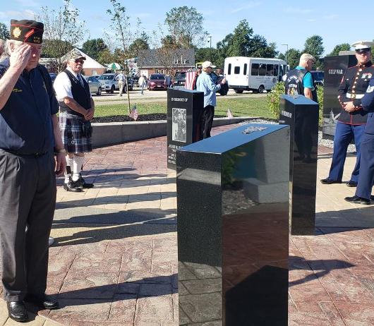 Veterans Memorials - Saluting - Avon Ohio - Kotecki Family Memorials